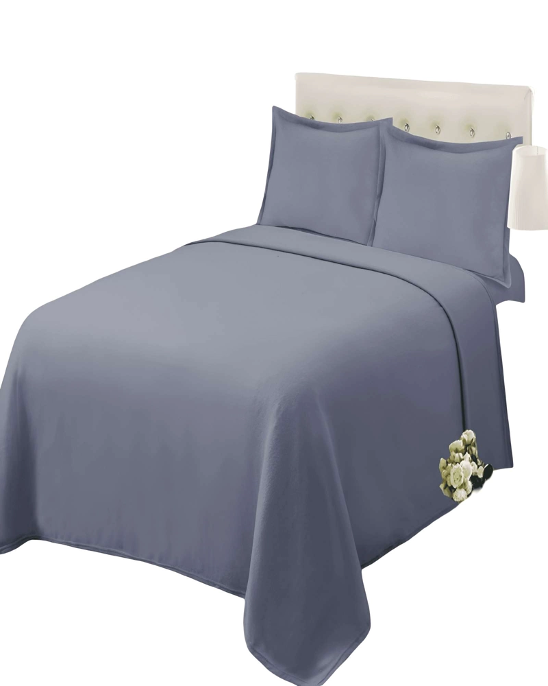 SABANA POLAR DE TEXTURA SUAVE  2 PLAZAS GRIS - 1