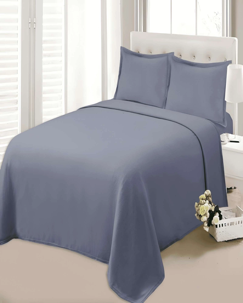SABANA POLAR DE TEXTURA SUAVE  2 PLAZAS GRIS - 3