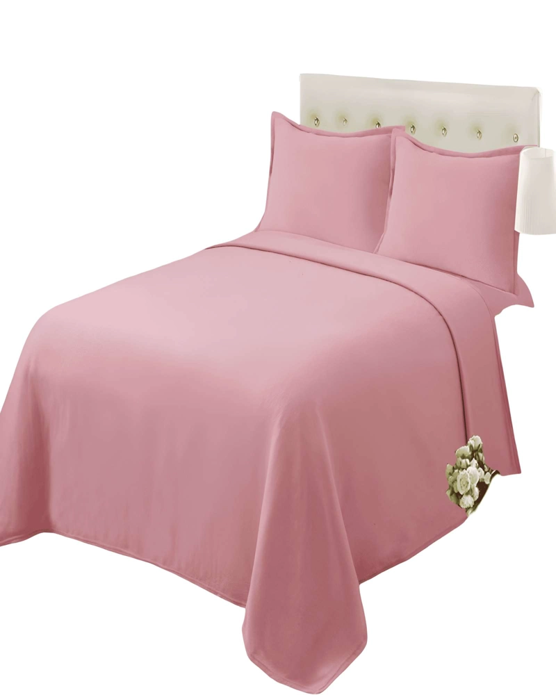 SABANA POLAR DE TEXTURA SUAVE  2 PLAZAS ROSA - 1
