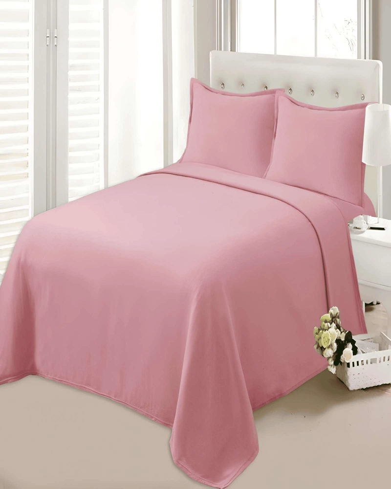 SABANA POLAR DE TEXTURA SUAVE  2 PLAZAS ROSA - 3