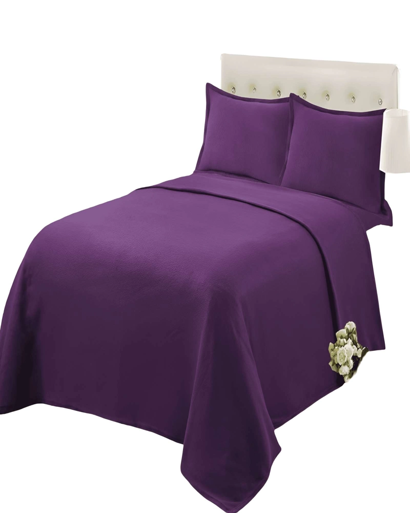SABANA POLAR DE TEXTURA SUAVE  KING MORADA - 1