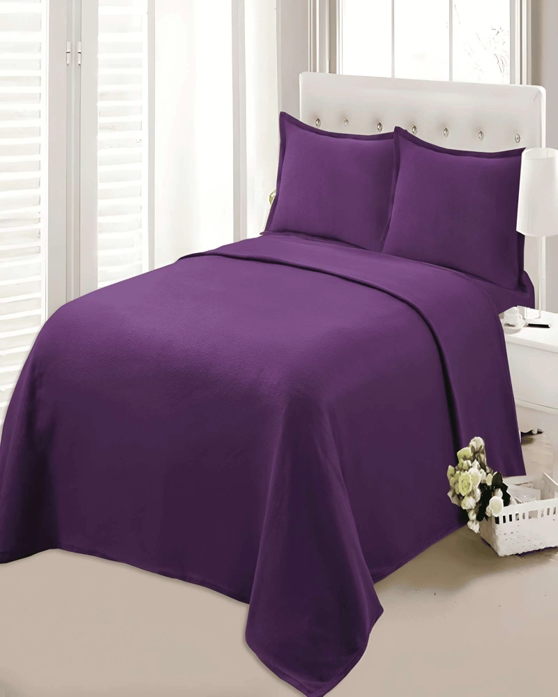 SABANA POLAR DE TEXTURA SUAVE  KING MORADA - 3
