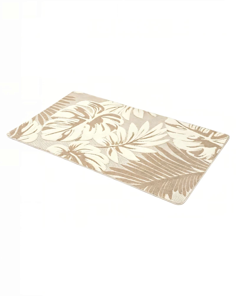 SET DE 2 ALFOMBRAS  DECORATIVA PARA INTERIORES DE HOJAS 80CMX120CM BICOLOR 2 - 1