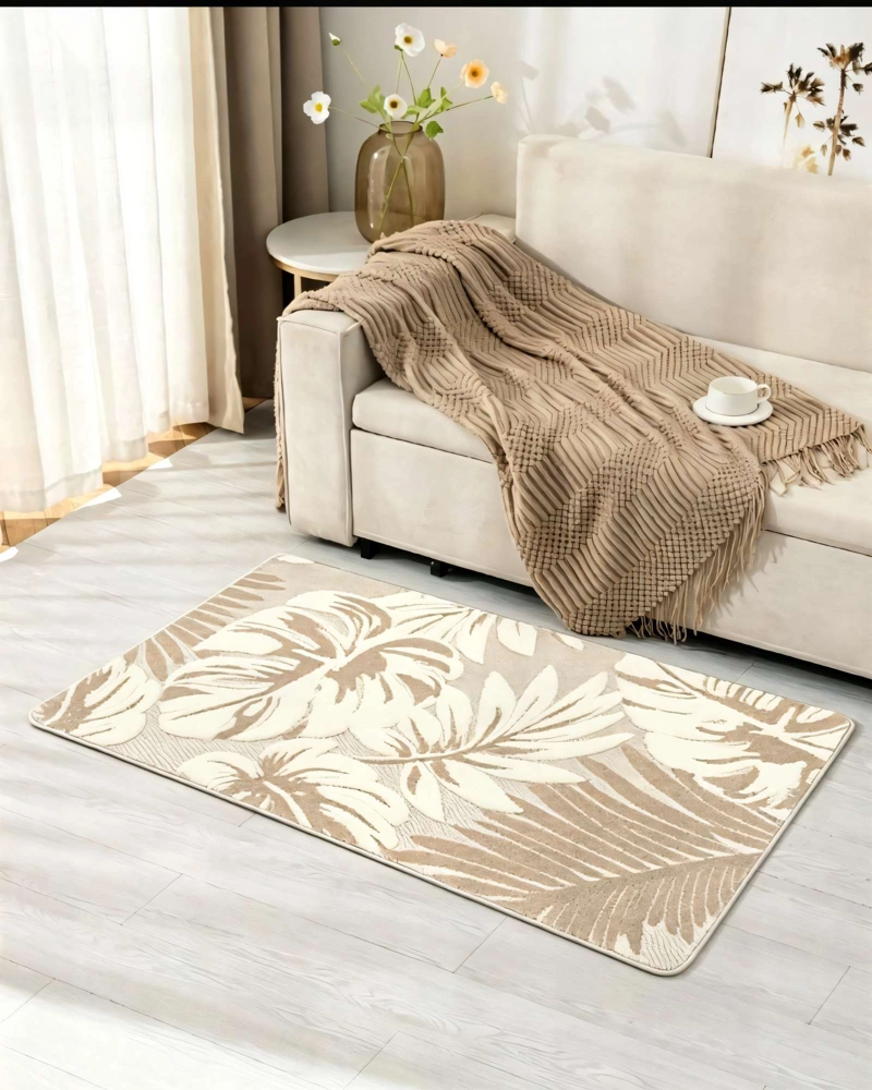 SET DE 2 ALFOMBRAS  DECORATIVA PARA INTERIORES DE HOJAS 80CMX120CM BICOLOR 2 - 3
