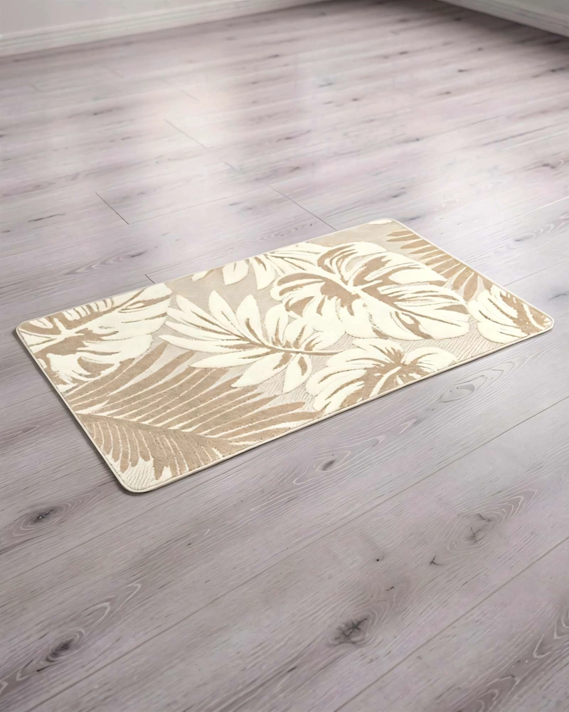 SET DE 2 ALFOMBRAS  DECORATIVA PARA INTERIORES DE HOJAS 80CMX120CM BICOLOR 2 - 4
