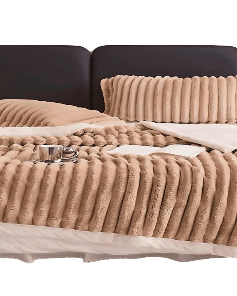 FRAZADAS CON SHERPA  LINEAL 2 PLAZAS 05 - 2