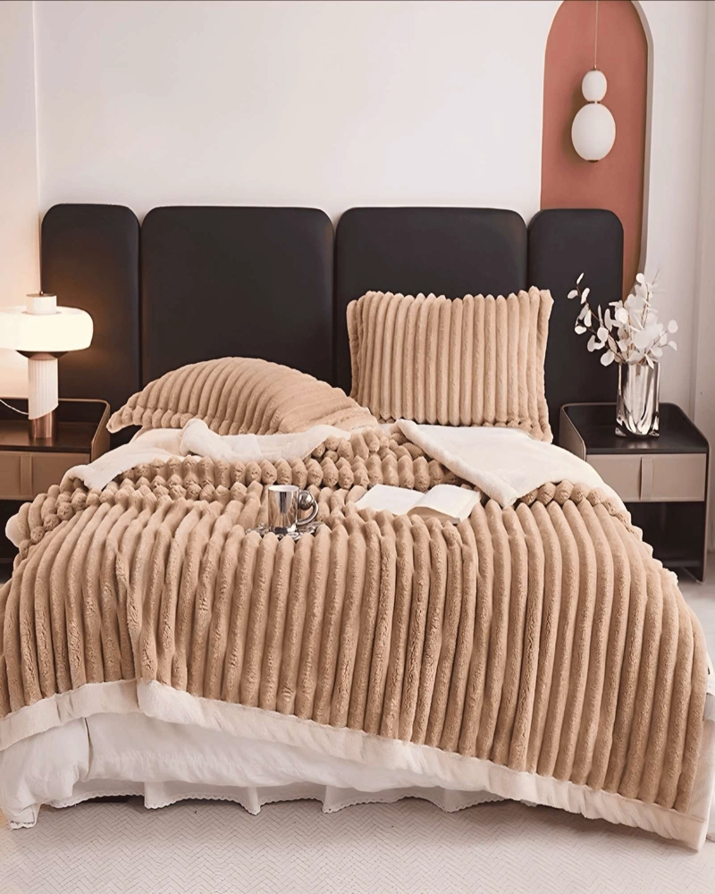 FRAZADAS CON SHERPA  LINEAL 2 PLAZAS 05 - 4