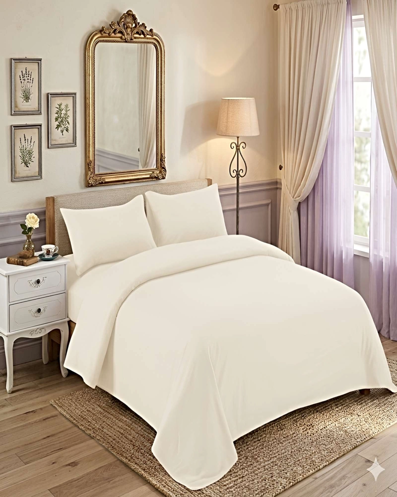 PACK DE SABANAS POLAR PLAZA Y MEDIA BEIGE - 4