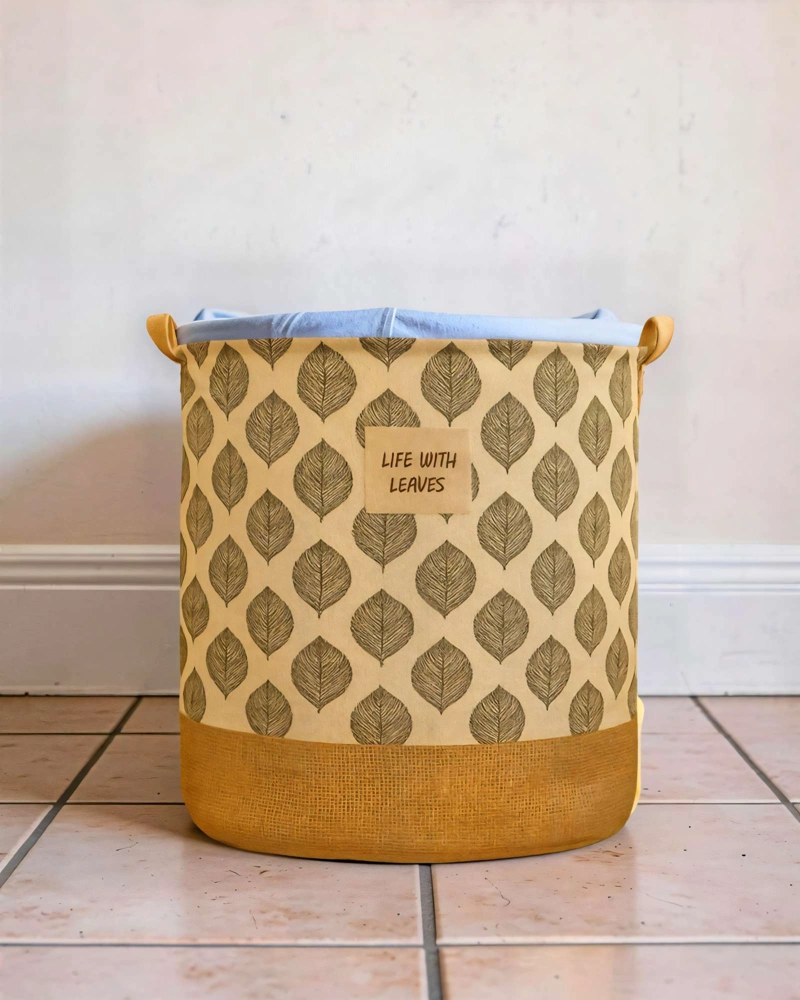CANASTILLOS DE YUTE PARA ROPA 40CMX50CM CON DISEÑO 1 - 4