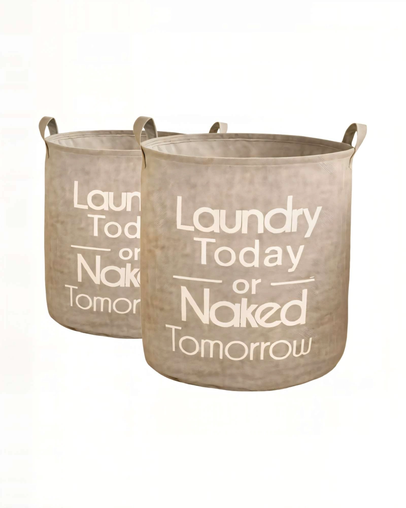 PACK   2 DE CANASTILLOSS DE ROPA 45CMX50CM COLOR GRIS - 1