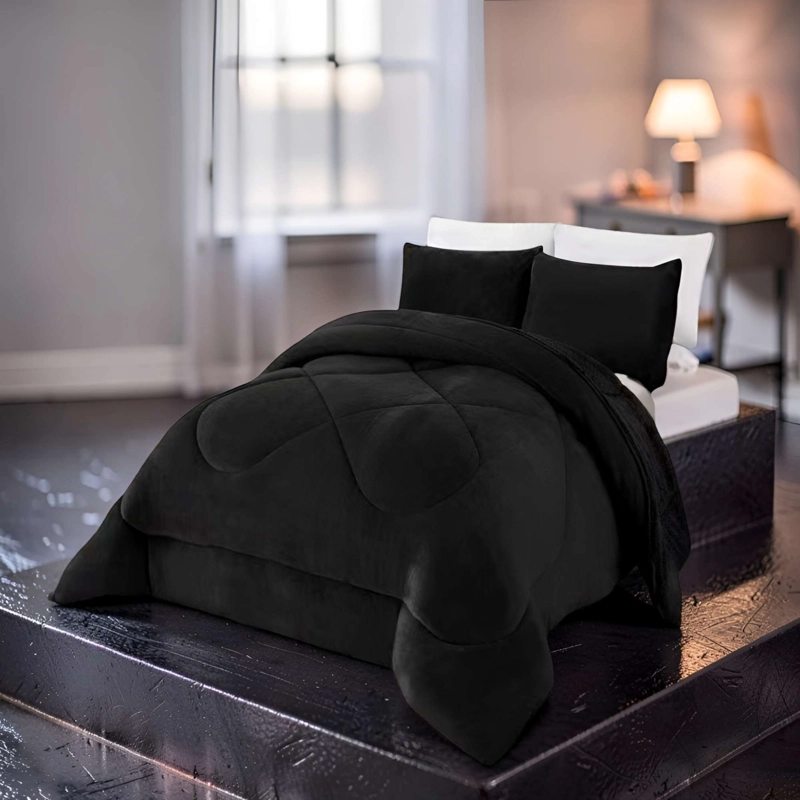 PLUMON INVIERNO SOFT 2 PLAZA 230CM X 250CM COLOR NEGRO - 2