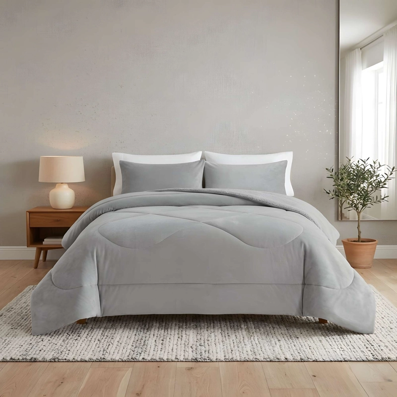 PLUMON INVIERNO SOFT 2 PLAZA 230CM X 250CM COLOR GRIS - 1