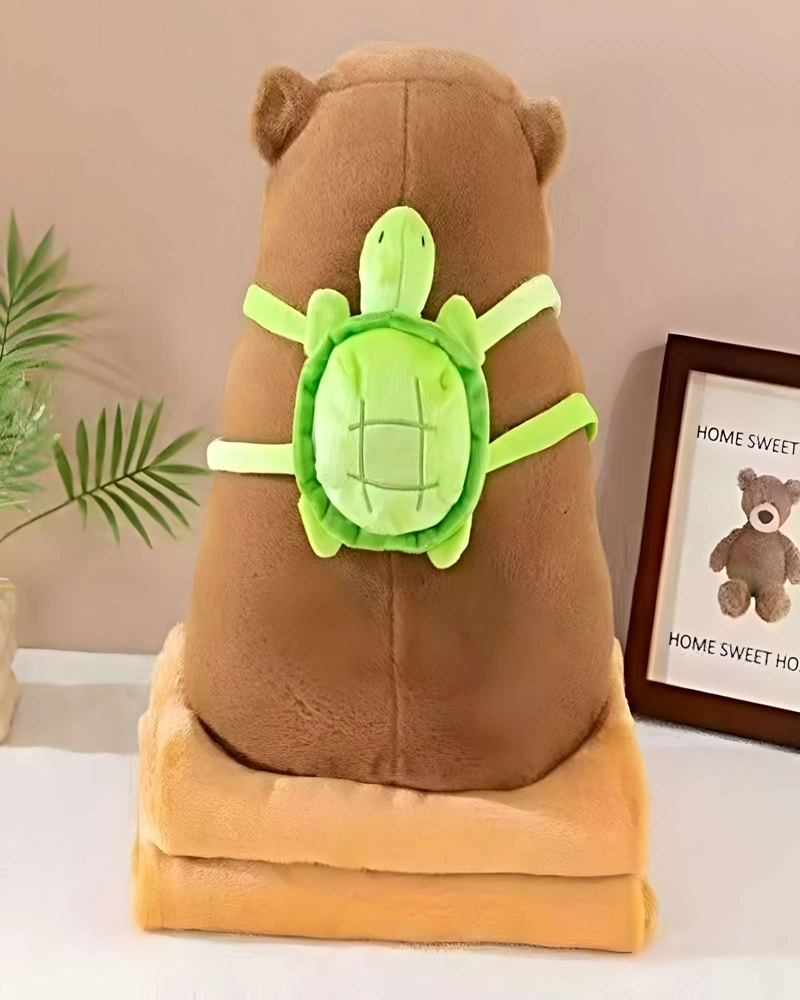 PELUCHE ALMOHADILLA  + MANTA TE RMICA DE 1 PLAZA CAFE - 4