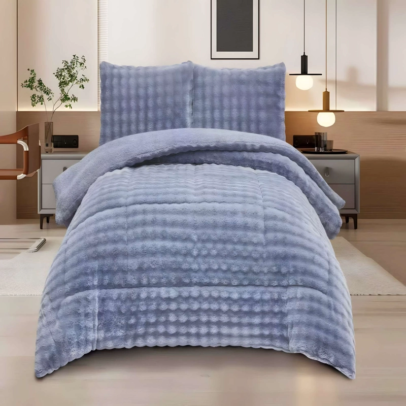 COBERTOR INVIERNO DE ALTO CONFORT 1.5P 180CM X 230CM COLOR GRIS - 3
