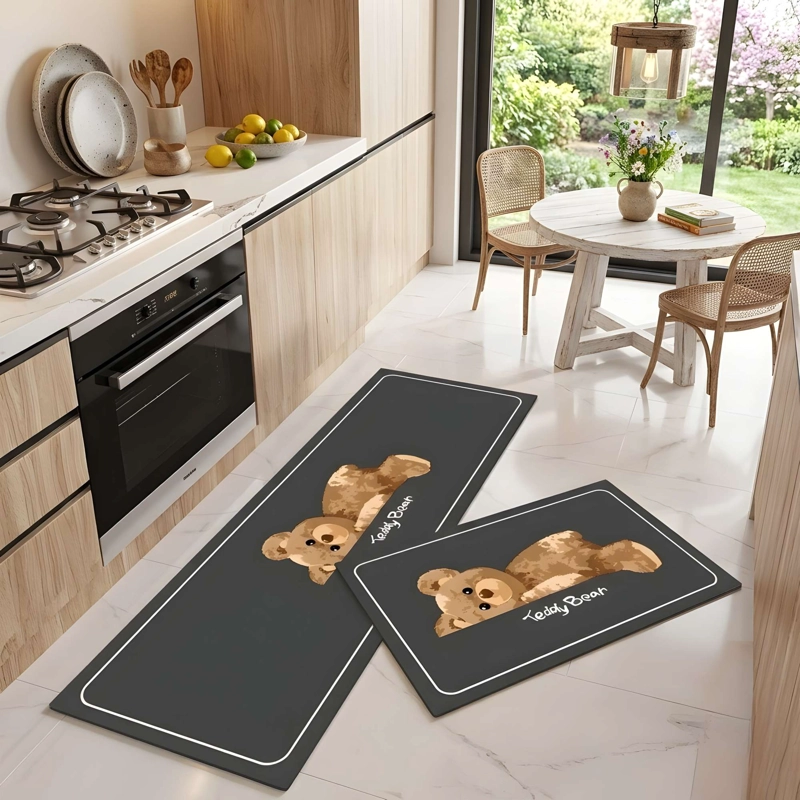 PACK DE 2 ALFOMBRAS DE GOMA MINIMALISTAS PARA COCINA B17 - 2