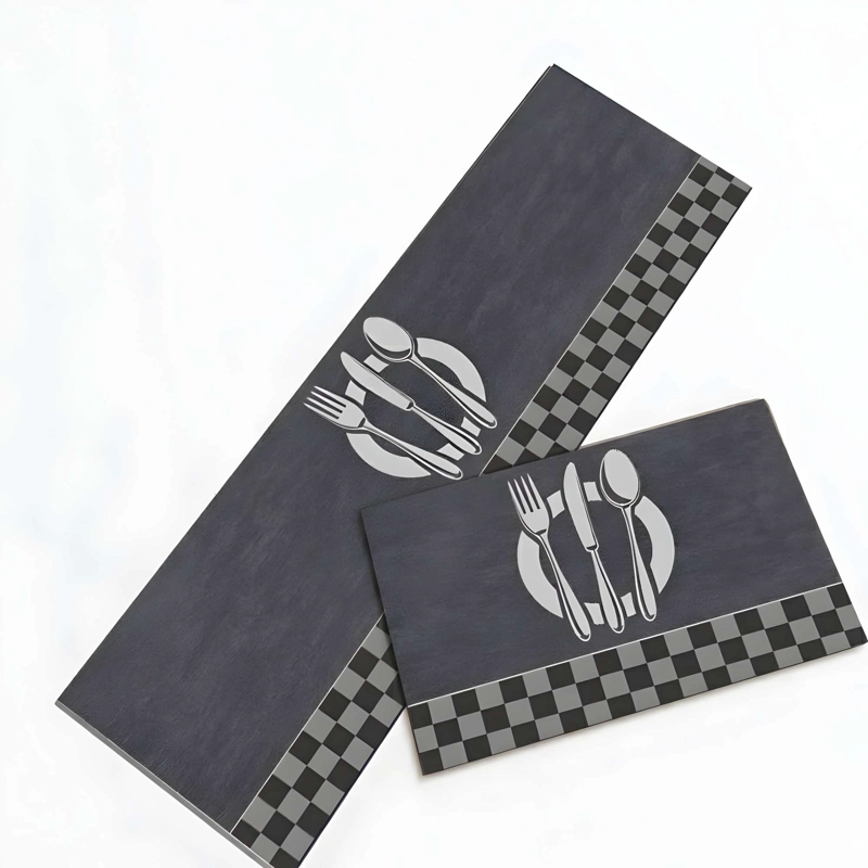 PACK DE 2 ALFOMBRAS DE GOMA MINIMALISTAS PARA COCINA B16 - 4