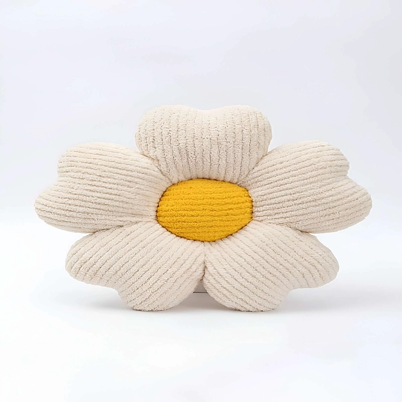 JUEGO DE 4 COJINES EN FORMA DE FLOR BLANCO - 2