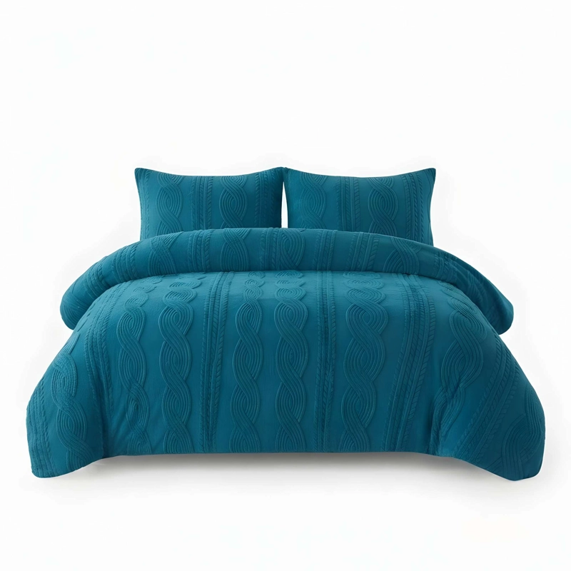 PLUMON SOFT TEXTURIZADO CON CHIPORRO 2 PLAZA COLOR AZUL - 4