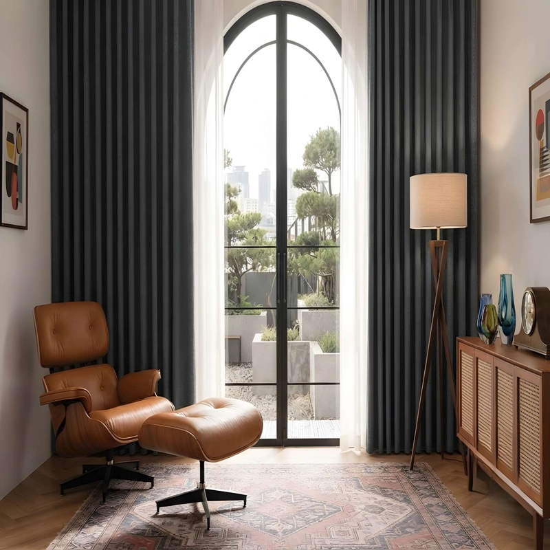 CORTINA BLACK OUT SET 2 PAÑOS  COLOR GRIS - 3