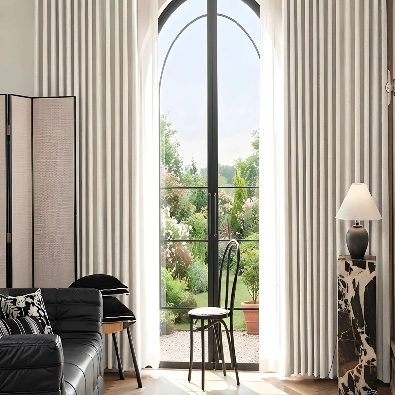 CORTINA BLACK OUT SET 2 PAÑOS  COLOR BEIGE - 3