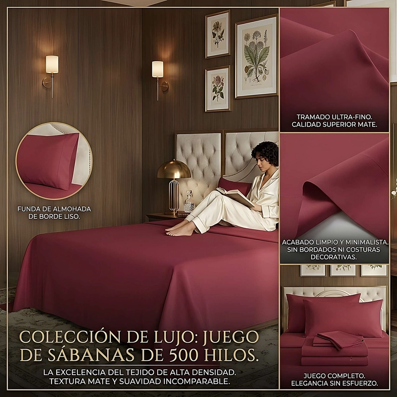 KIT DE SABANAS DE 500 HILOS 1 PLAZA W11 - 4