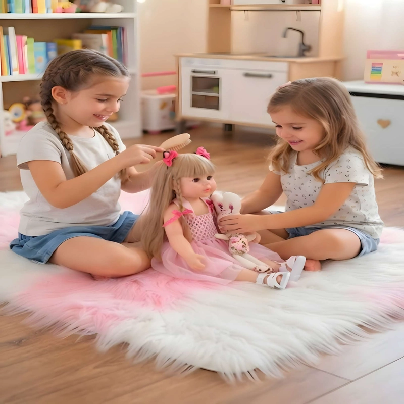 ADORABLE MUÑECA REBORN CABELLO RUBIA 55CM - 3
