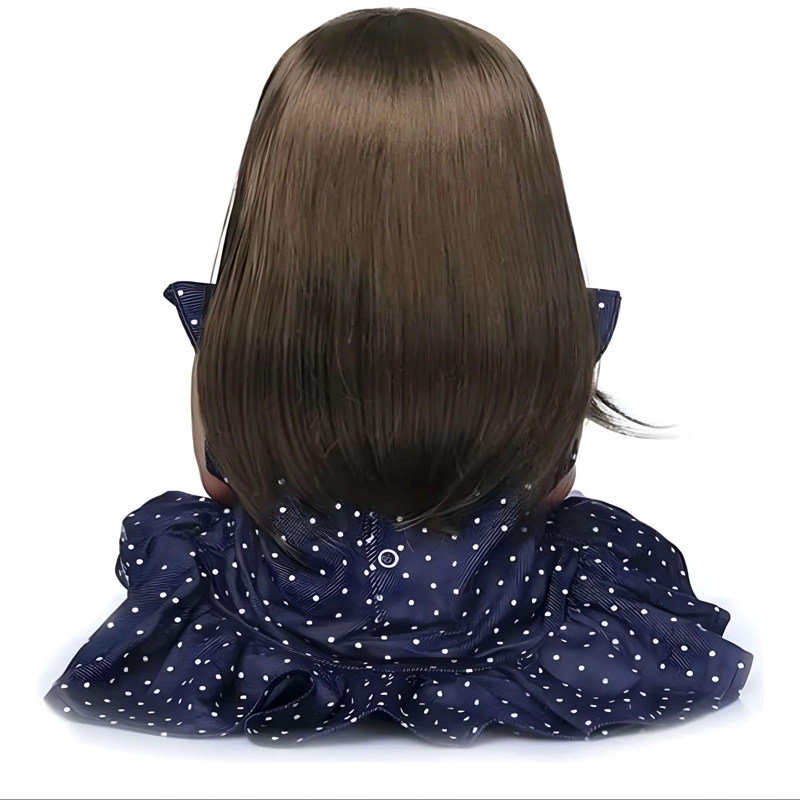 ADORABLE MUÑECA REALISTA CABELLO CASTAÑO 55CM - 4