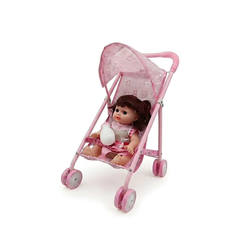COCHE SIMPLE MAS MUÑECA METALICO GRANDE - 3