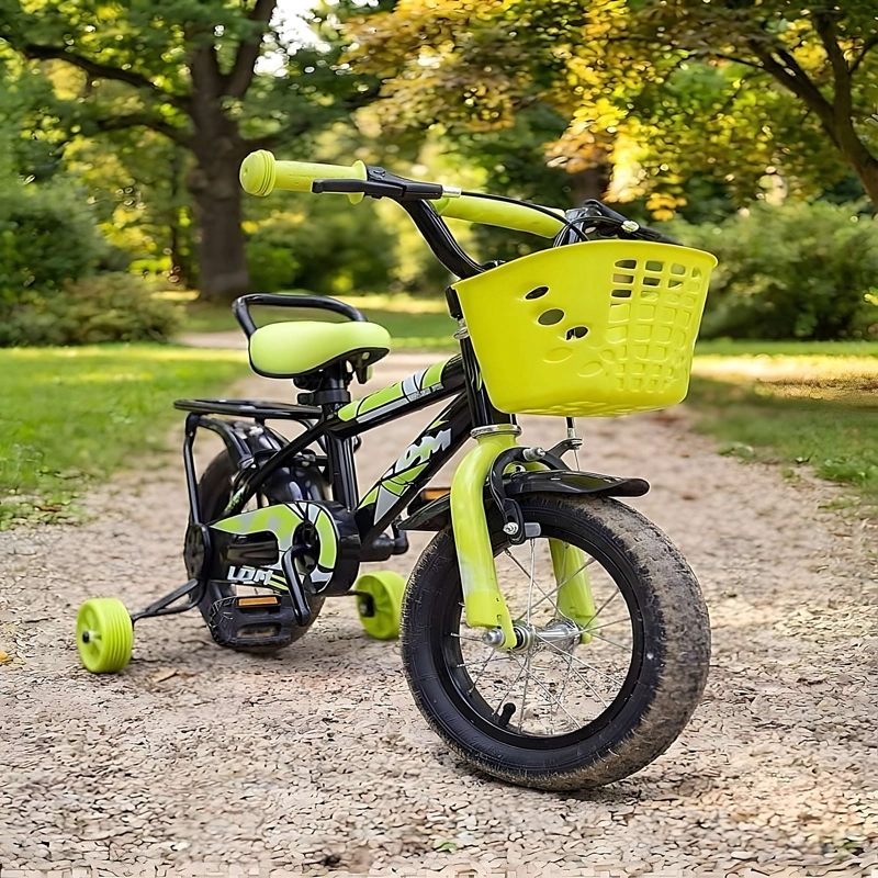 BICICLETA INFANTIL ARO 12 CON RUEDITAS COLOR AMARILLO - 3