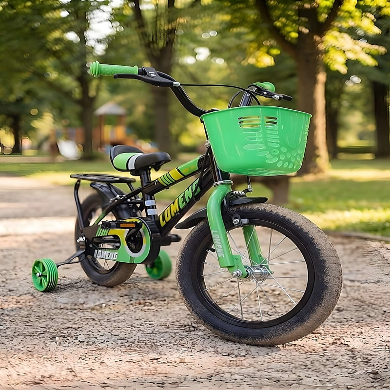 BICICLETA INFANTIL ARO 12 CON RUEDITAS COLOR VERDE - 3