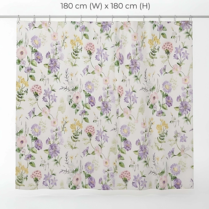 CORTINA DE BAÑO PREMIUM 180X180 CM CON FORRO BLANCO  CB34 - 2
