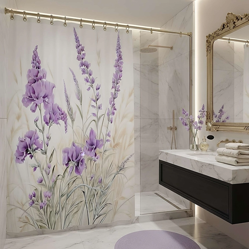 CORTINA DE BAÑO PREMIUM 180X180 CM CON FORRO BLANCO  CB25 - 1