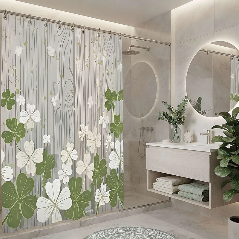 CORTINA DE BAÑO PREMIUM 180X180 CM CON FORRO BLANCO  CB35 - 1