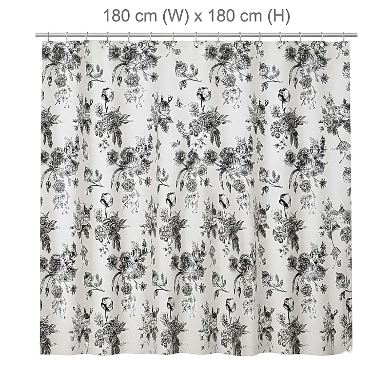 CORTINA DE BAÑO PREMIUM 180X180 CM CON FORRO BLANCO  CB33 - 2