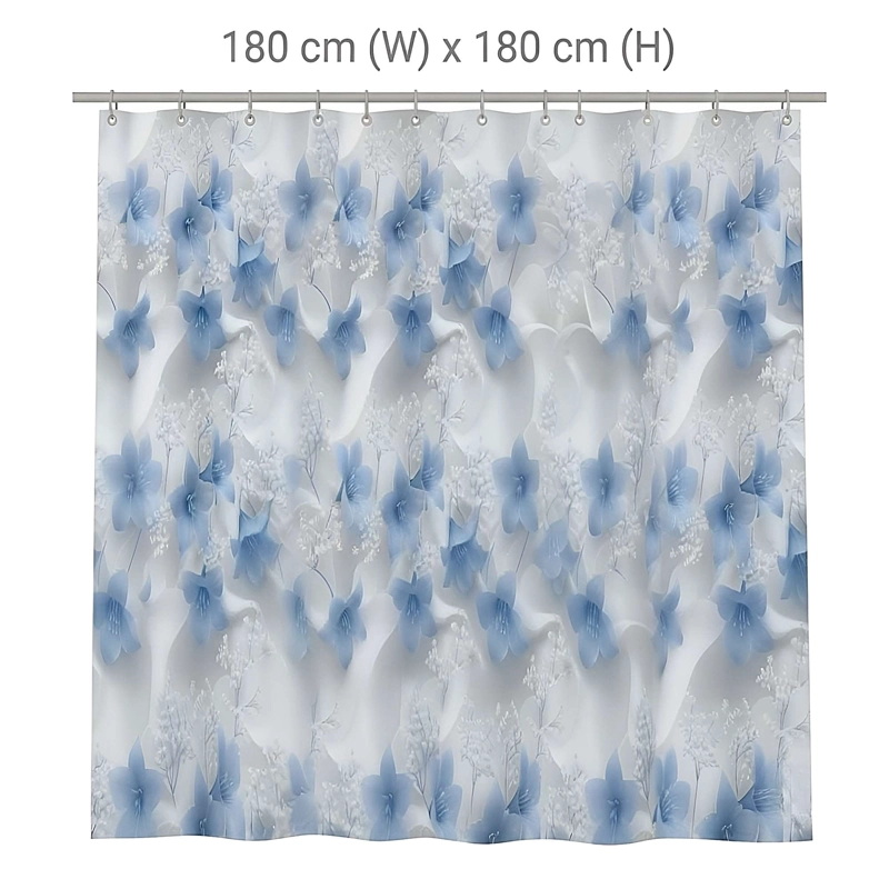 CORTINA DE BAÑO PREMIUM 180X180 CM CON FORRO BLANCO  CB28 - 2
