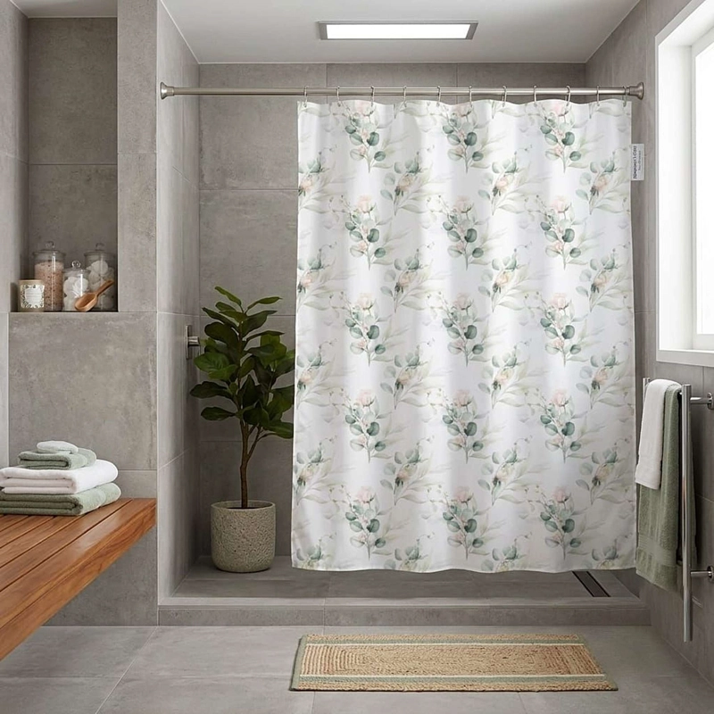 CORTINA DE BAÑO MAS FORRO 180X180CM A5 - 1