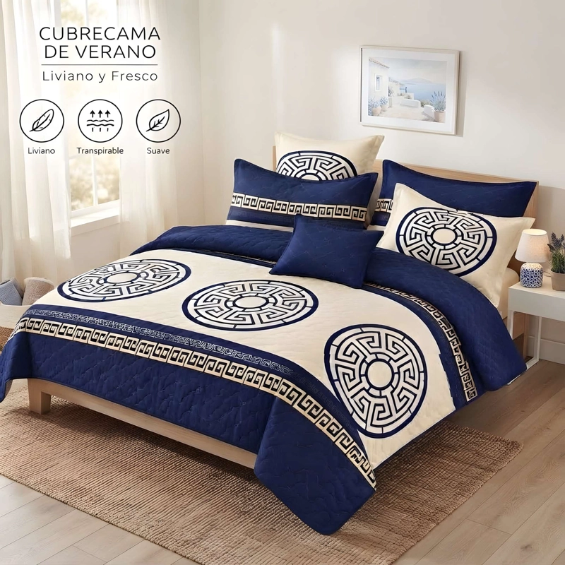 CUBRECAMA VERSATIL DE VERANO CON DISEÑO 2 PLAZA B3 - 2