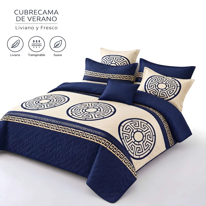 CUBRECAMA VERSATIL DE VERANO CON DISEÑO 2 PLAZA B3 - 4