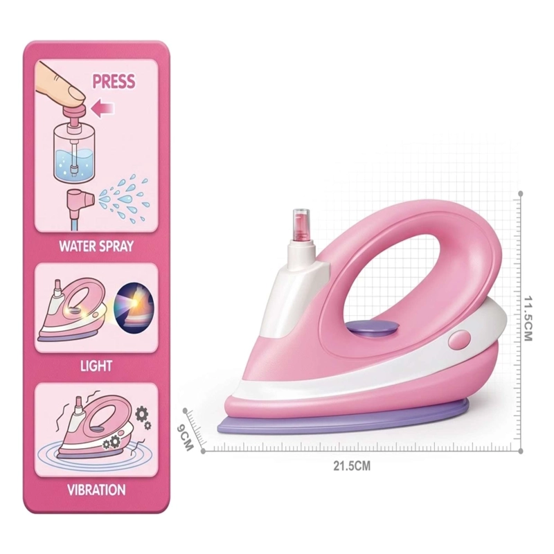 JUGUETE PLANCHA DE ROPA REALISTA PARA NIÑAS - 4