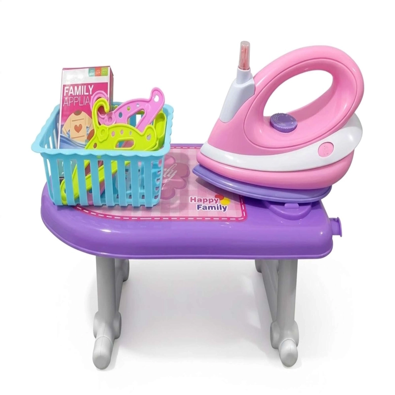 JUGUETE PLANCHA DE ROPA CON MESA REALISTA PARA NIÑAS - 2