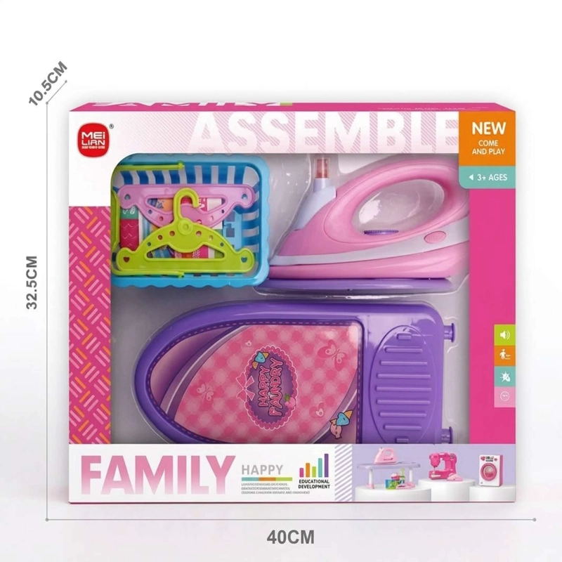 JUGUETE PLANCHA DE ROPA CON MESA REALISTA PARA NIÑAS - 3