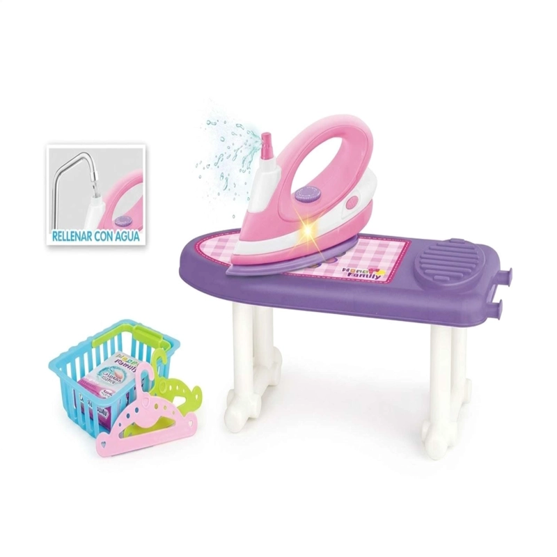 JUGUETE PLANCHA DE ROPA CON MESA REALISTA PARA NIÑAS - 4