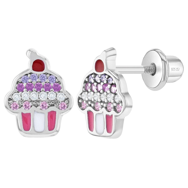 AROS DE CUPCAKE DE COLORES Y CIRCONES - 1