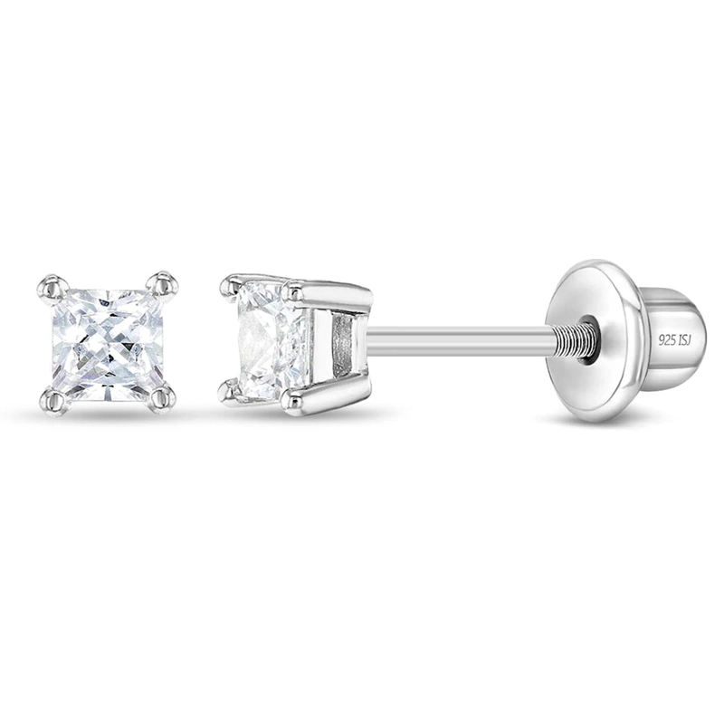 AROS SOLITARIO PLATA 925 CON CIRCON - 1