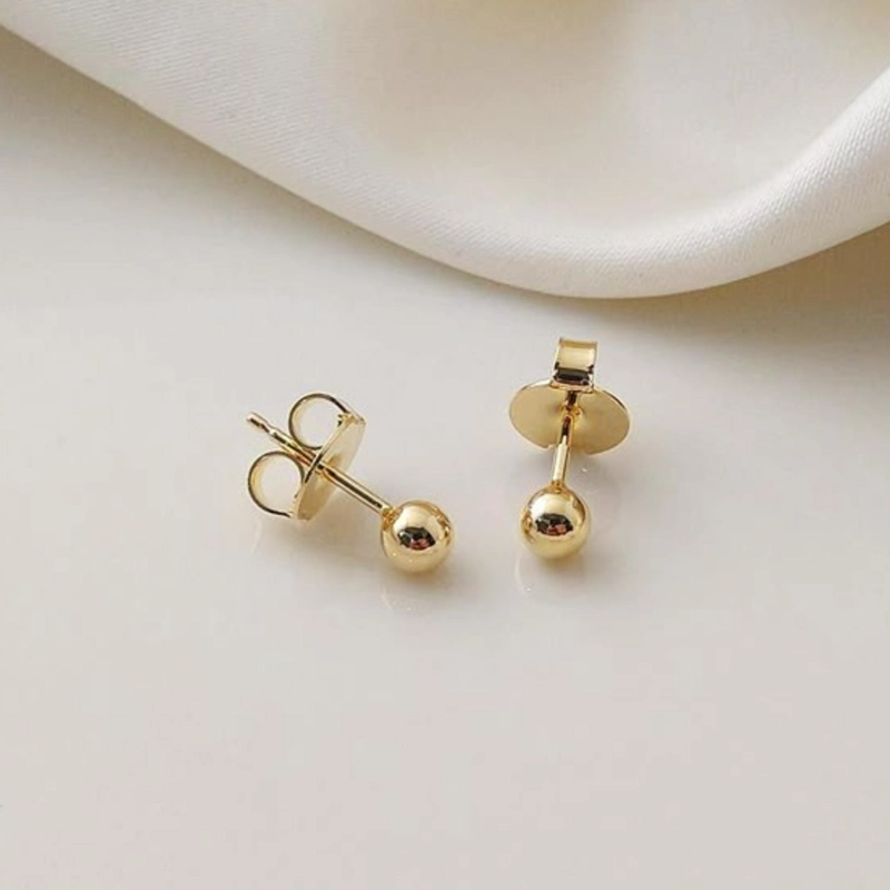 AROS BOLITA BAÑADOS EN ORO - 1