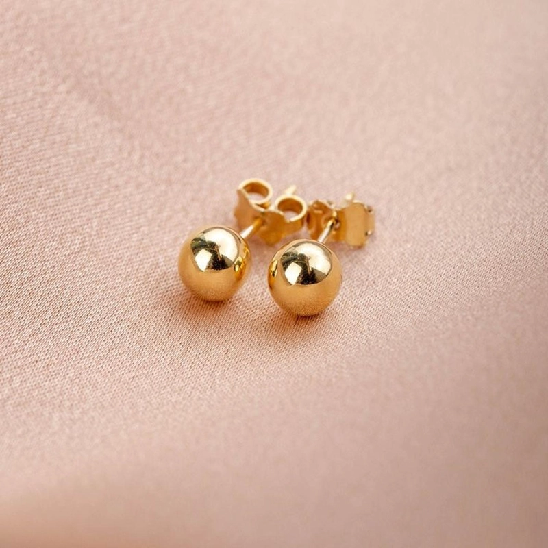 AROS BOLITA BAÑADOS EN ORO - 2