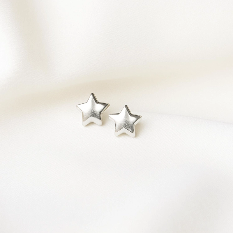 AROS DE PLATA ESTRELLA MIMOSA - 1