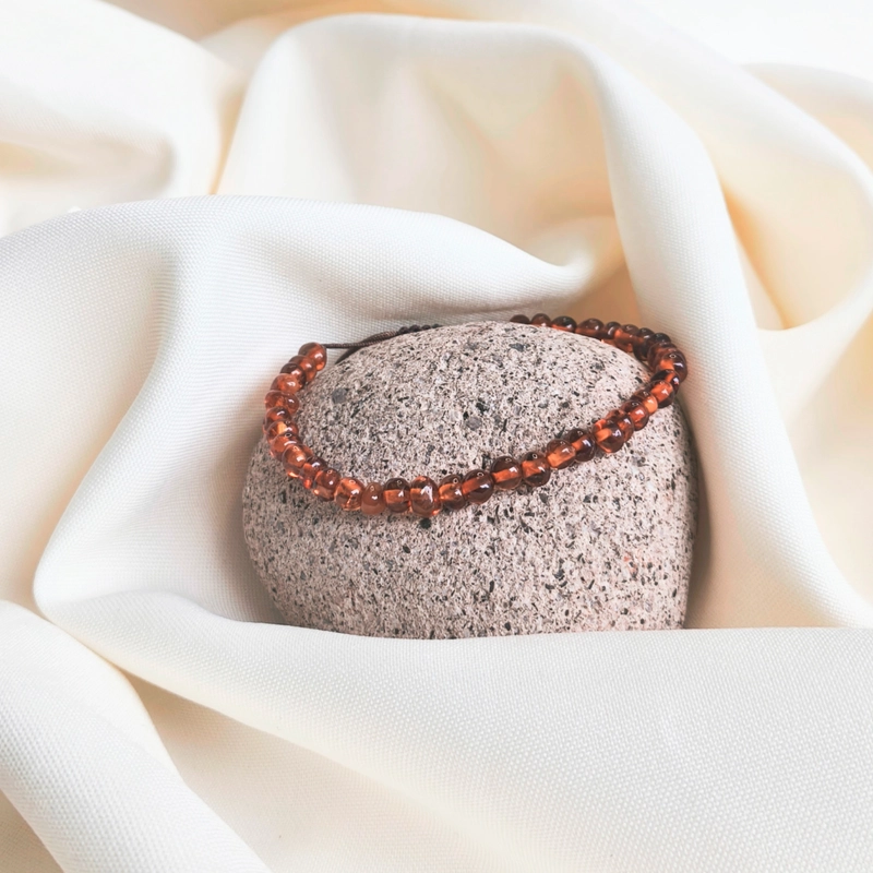 PULSERA AJUSTABLE AMBAR COGNAC UNISEX - 2