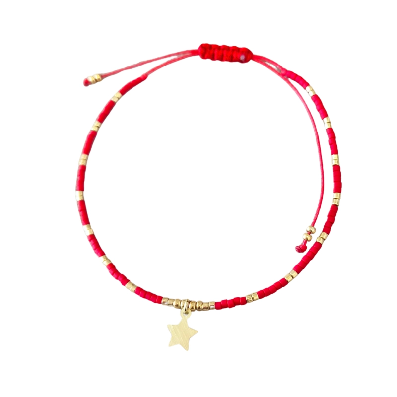 PULSERA ROJA ESTRELLA TUNQUE N - 1