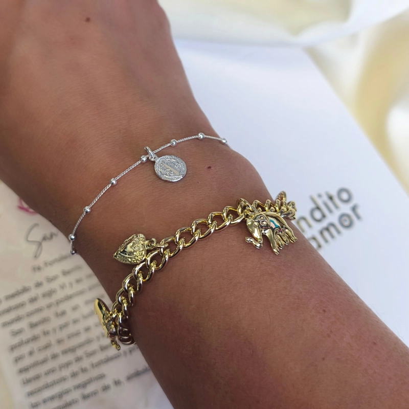 PULSERA DE PROTECCION SAN BENITO – PLATA 925 - 2